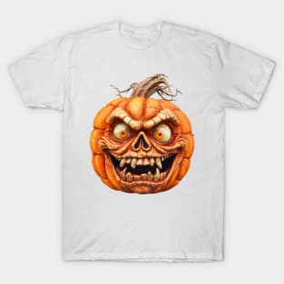 Zombie-Inspired Jack O' Lantern Design: Funny Halloween T-Shirt